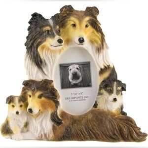 Collie Sheltie 3D  Realistic Large Resin  Picture Frame